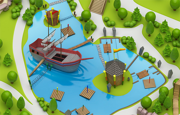 Playmobil - 3d model pirate ship